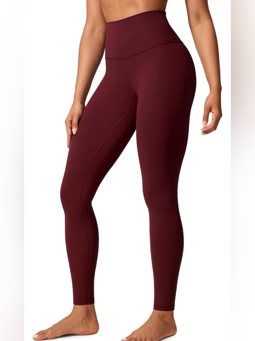 CRZ YOGA High-Waist Maroon Performance Leggings